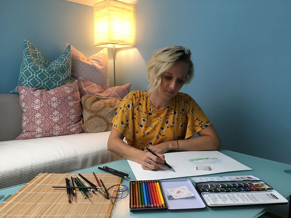 Illustrator Kirstin Wiedl at work