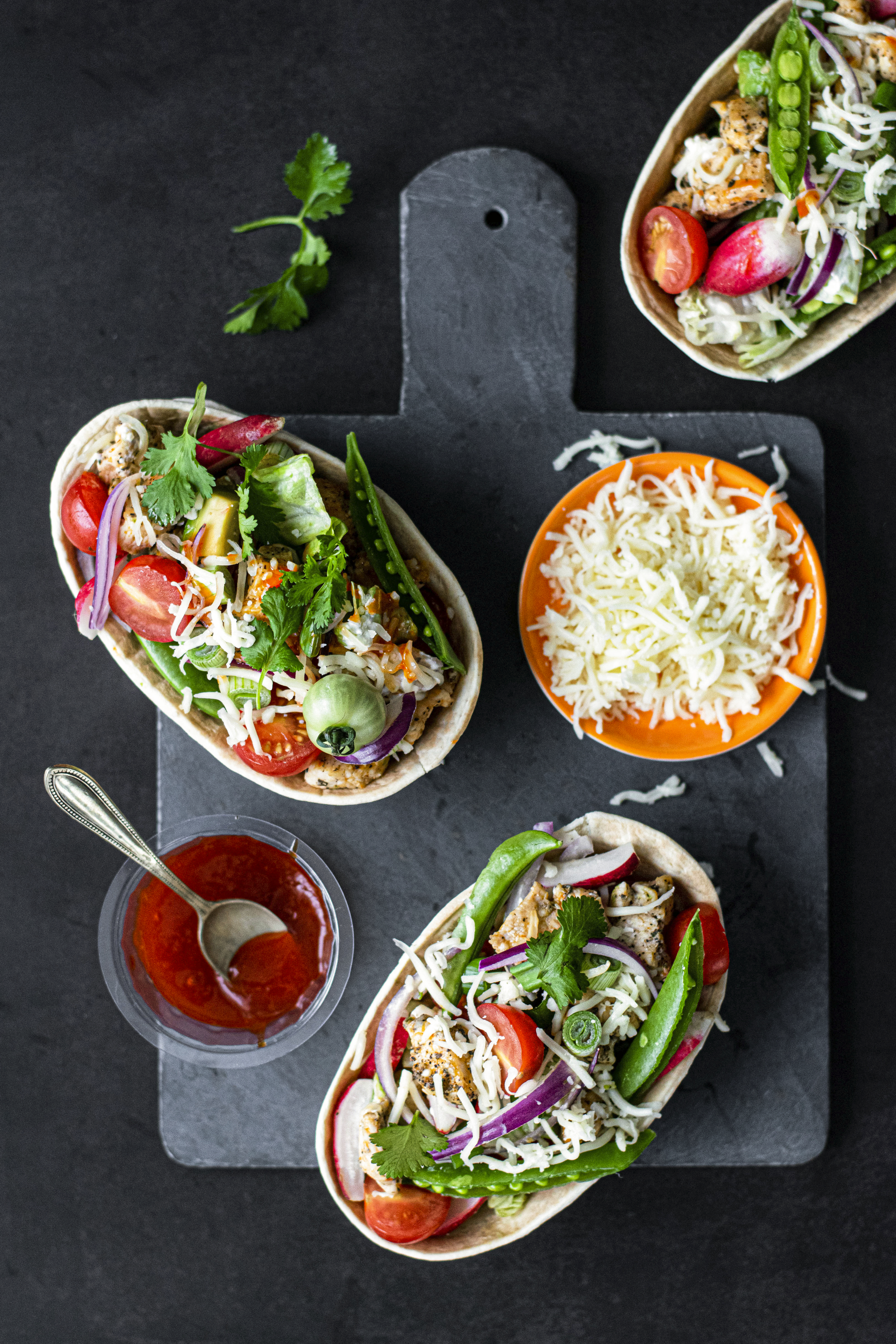 Arranged Food and Objects