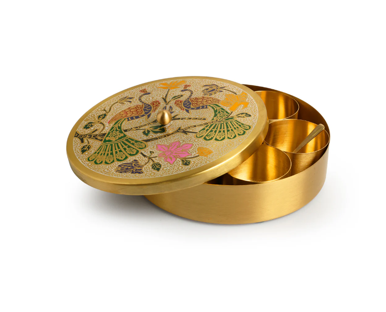 Thumbnail: Handcrafted Brass Spice Box
