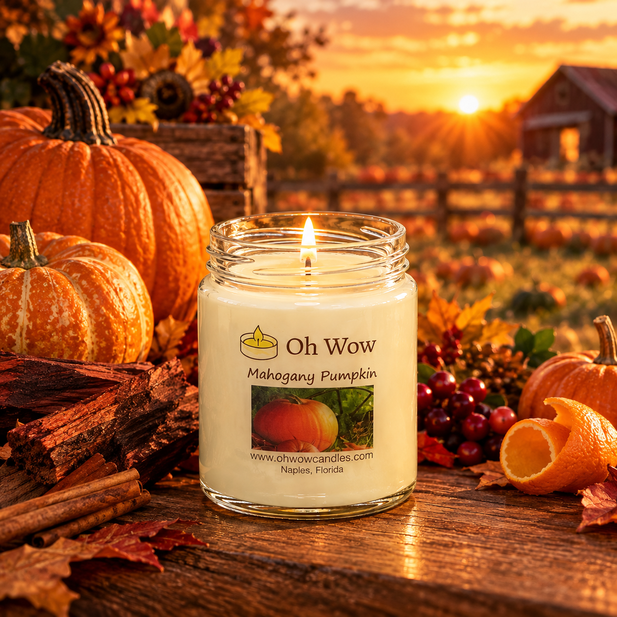 Mahogany Pumpkin soy wax candle