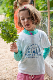 SUMMER CAMP 2022 The School House CAMP 2022 The School House Long Island Summer Camp Girl with kale