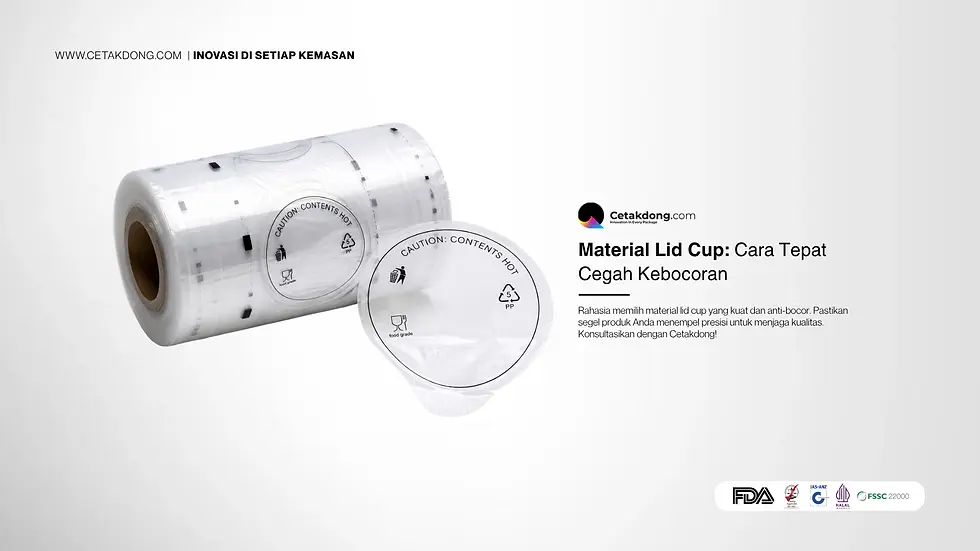 Material Lid Cup: Cara Tepat Cegah Kebocoran