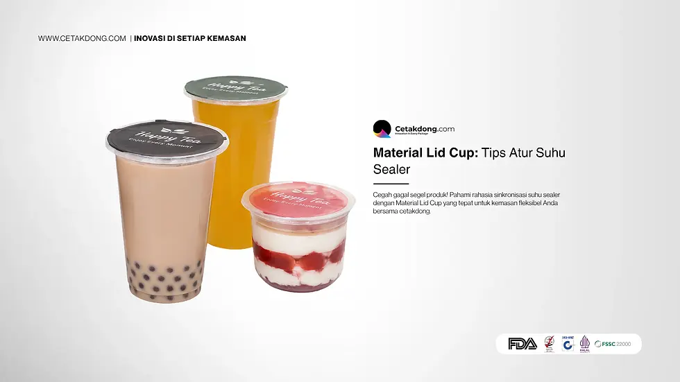 Material Lid Cup: Tips Atur Suhu Sealer