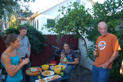 Sur notre grande terrasse