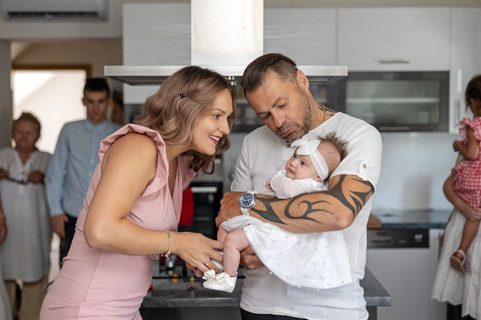 Fotografiranje krštenja djeteta u Bjelovaru