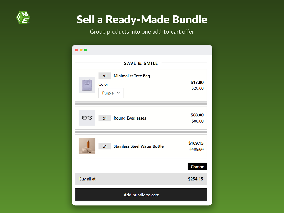 FME Product Bundles & Upsells screenshot 3