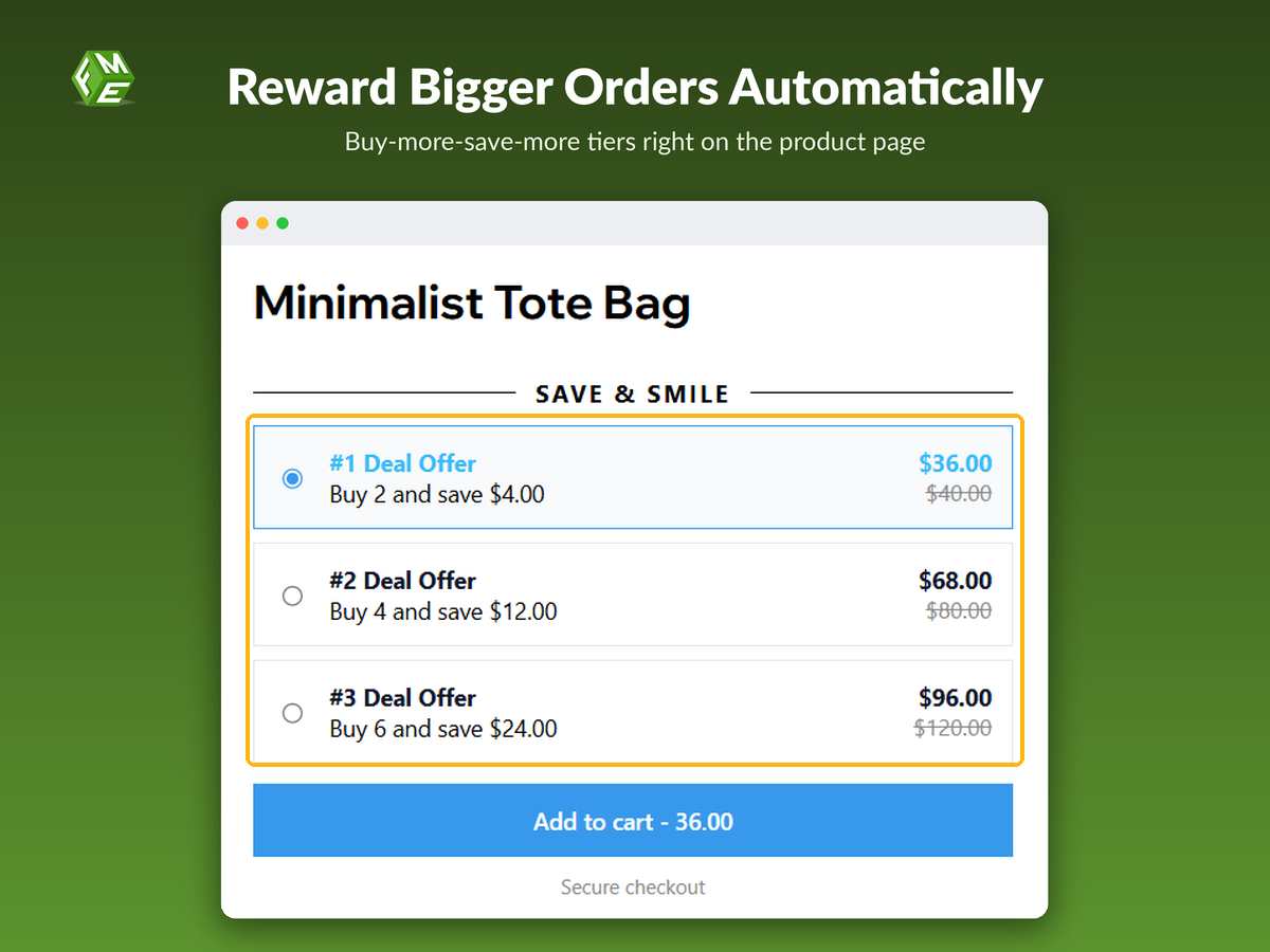 FME Product Bundles & Upsells screenshot 1