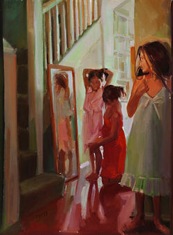 Making it work oil on canvas paper 62