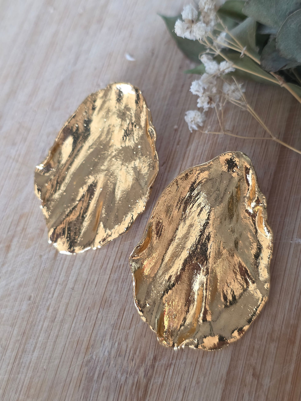 Miniatura: Aretes con baño en oro