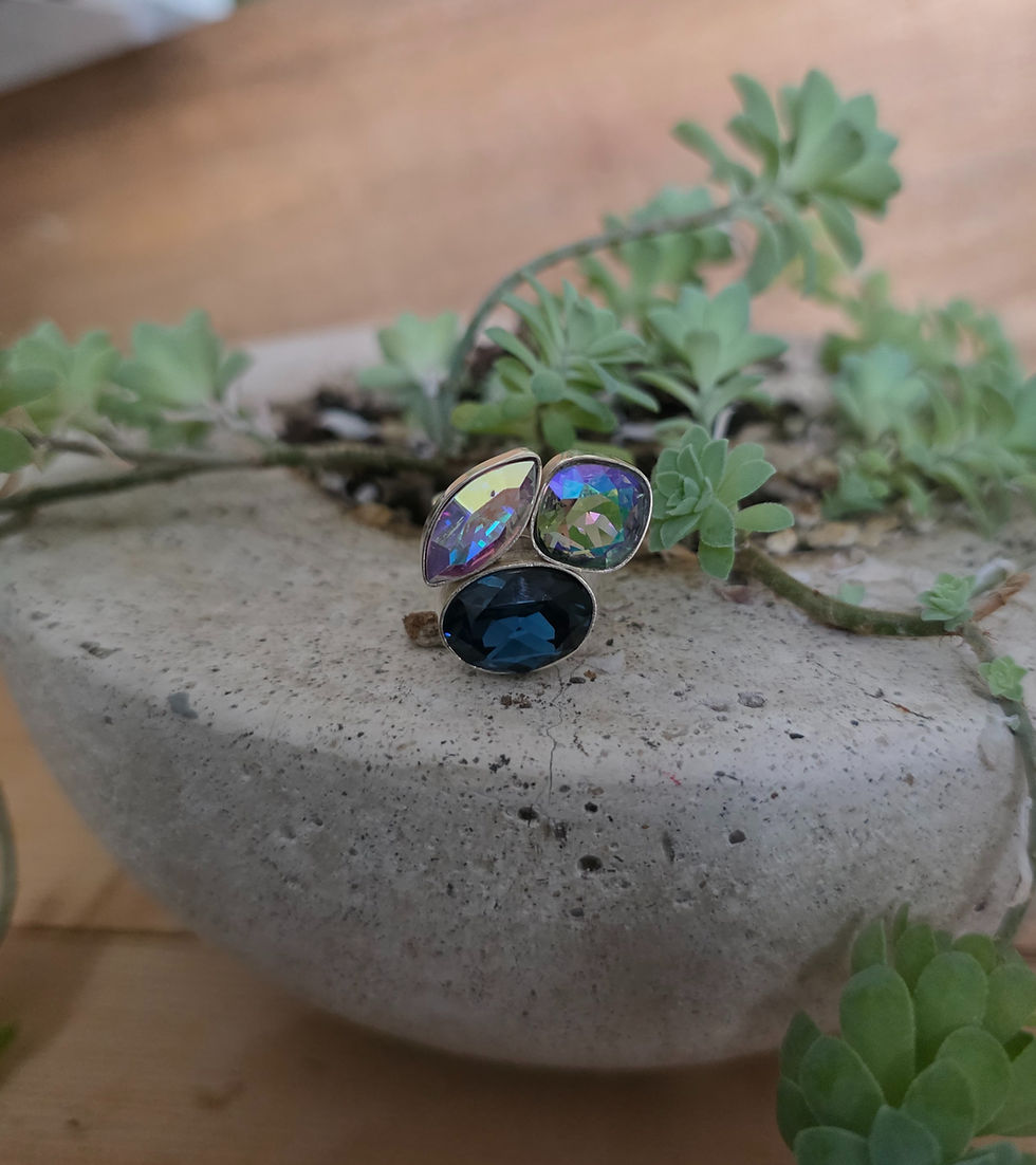 Miniatura: Anillo en plata creado con cristales de Swarovski