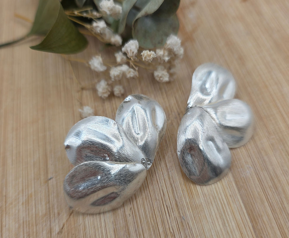 Miniatura: Aretes en plata ley 950