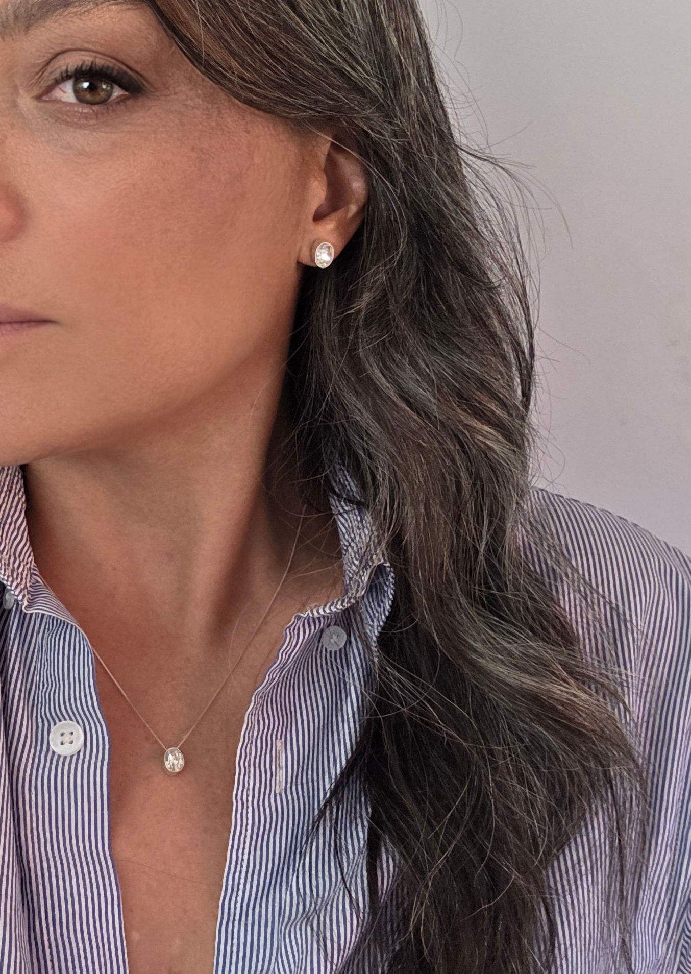 Juego en plata creado con Cristales de Swarovski ®️