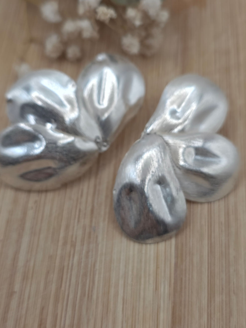 Miniatura: Aretes en plata ley 950