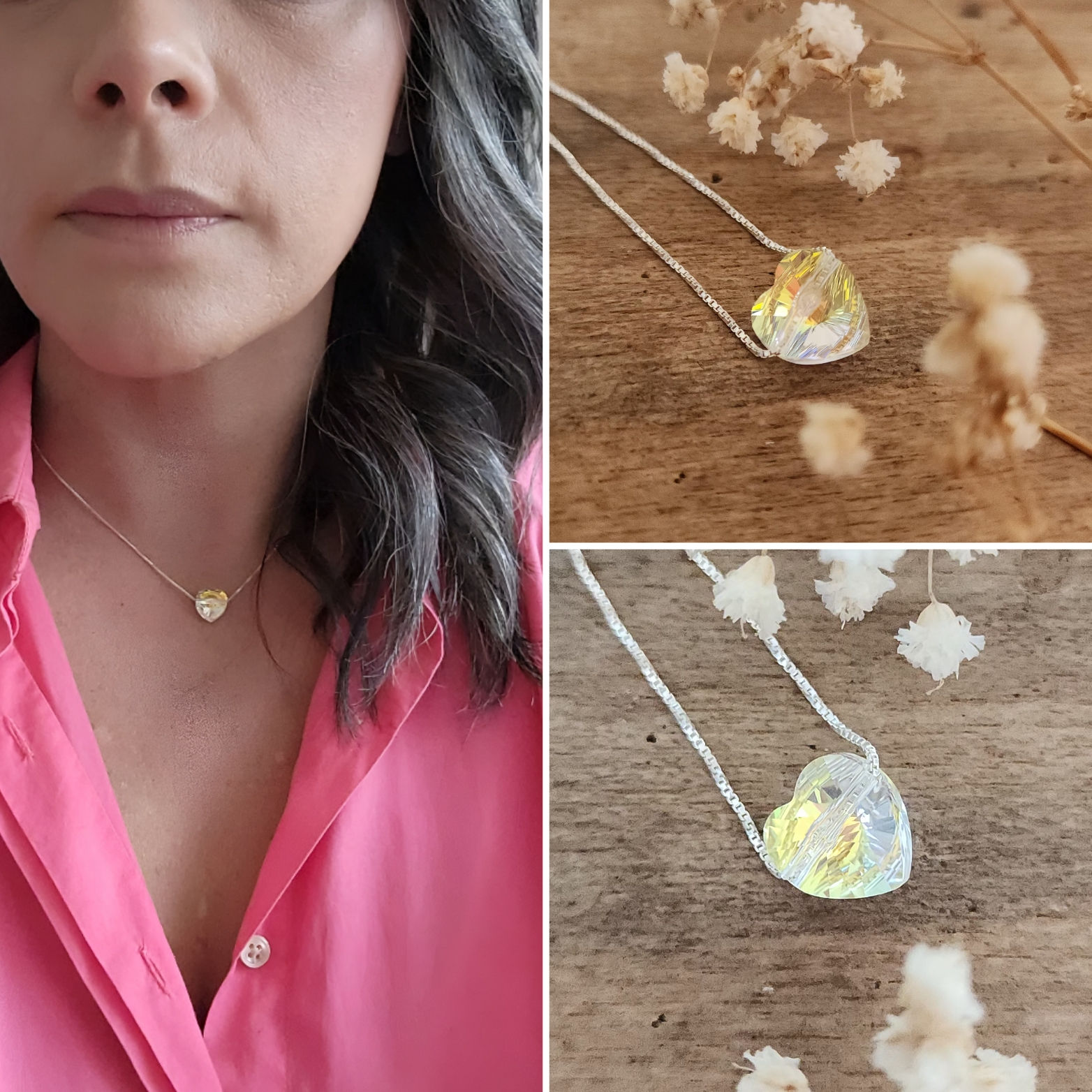 Cadena creado con cristales de Swarovski®️ y plata