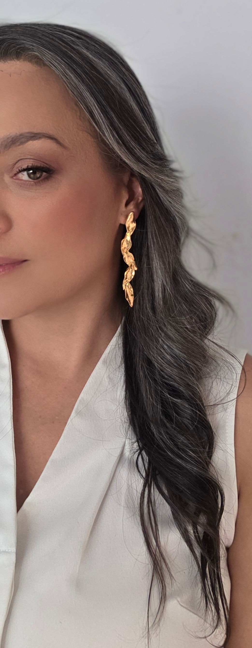Aretes con baño en oro