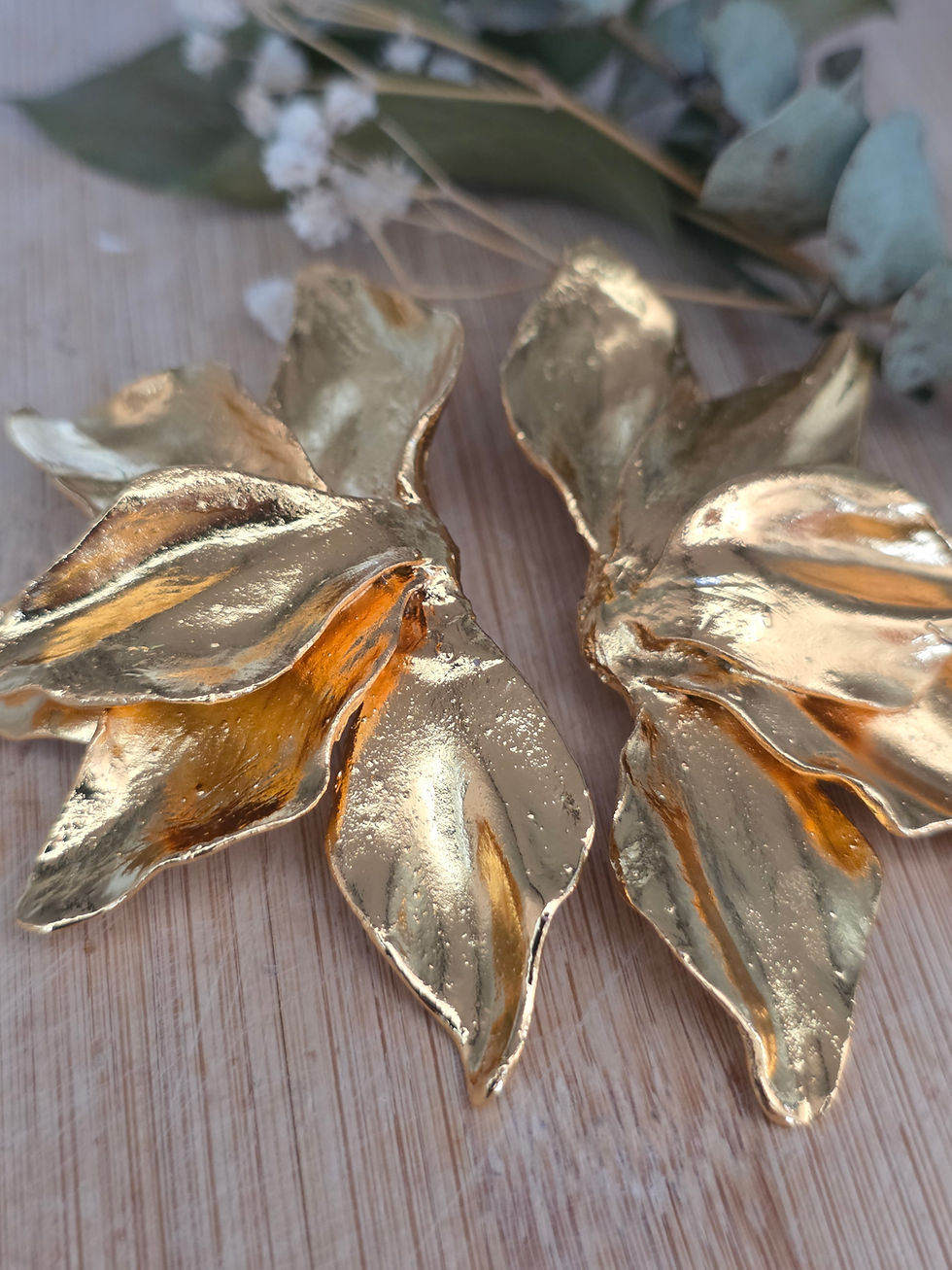 Miniatura: Aretes con baño en oro