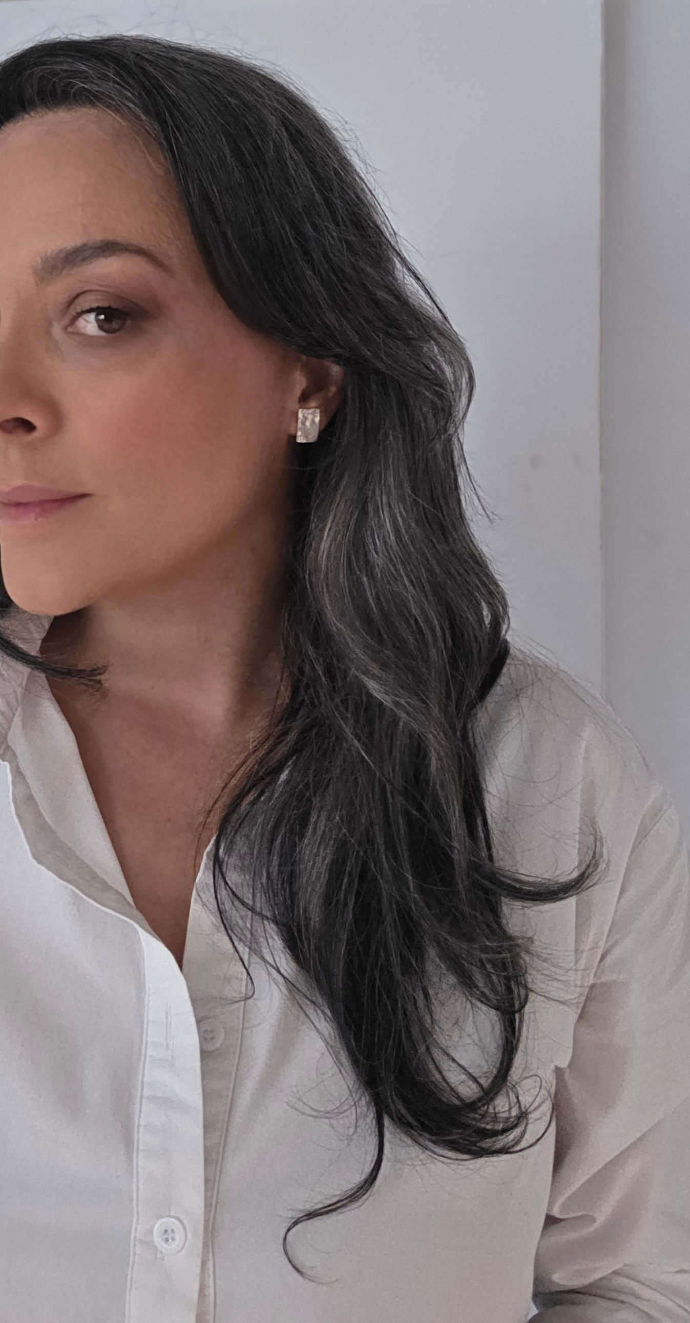 Aretes rectangulares en plata
