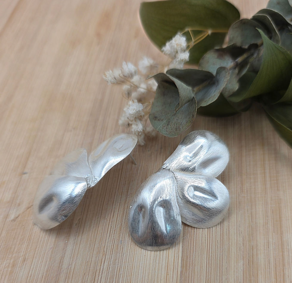 Miniatura: Aretes en plata ley 950