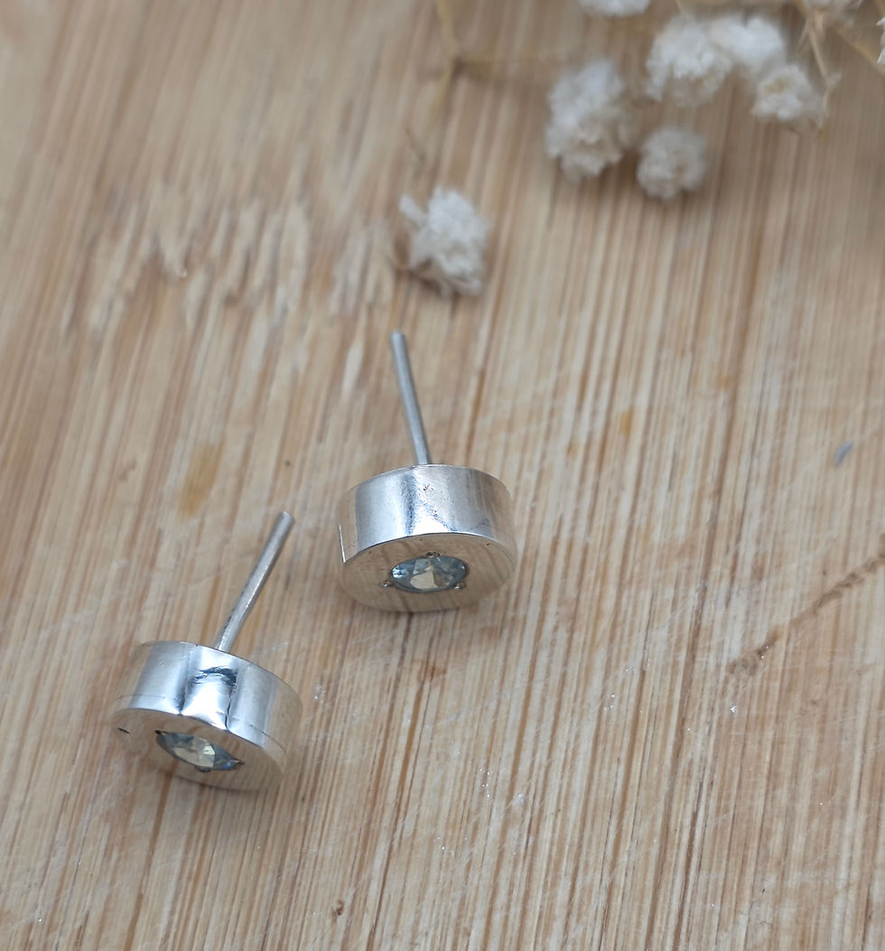 Thumbnail: Aretes en plata y Aguamarina