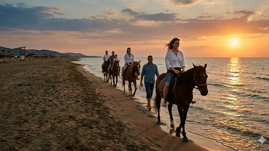 Experience the raw freedom of the coast on a journey led by the steady rhythm of galloping hooves.