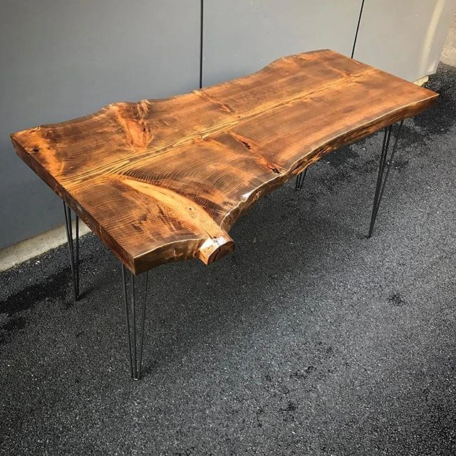 Live Edge Tables Seattle Custom Woodwork Cedar Live Edge Desk