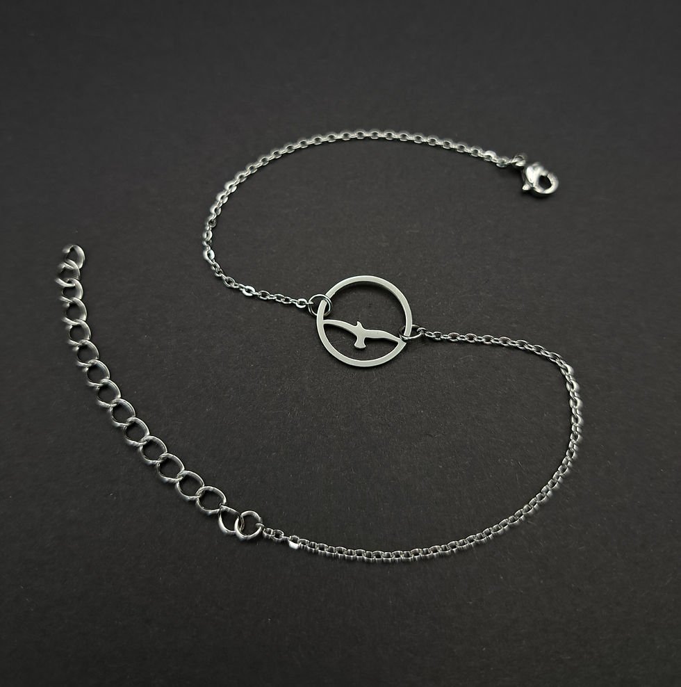 Thumbnail: Silver Stainless Steel Anklets