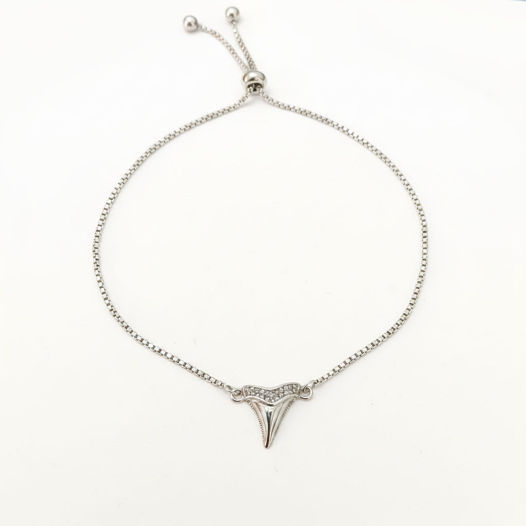 Ladies Stainless Steel Shark Tooth Bracelet