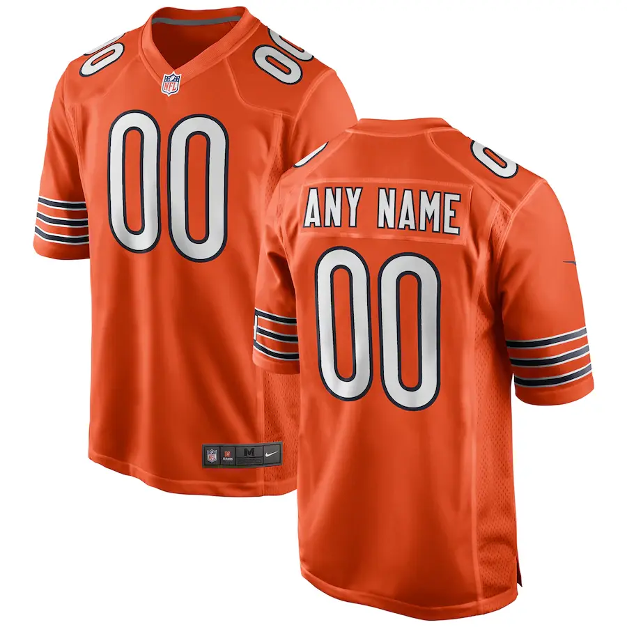 Men's Nike Orange Chicago Bears Alternate Custom Game Jersey