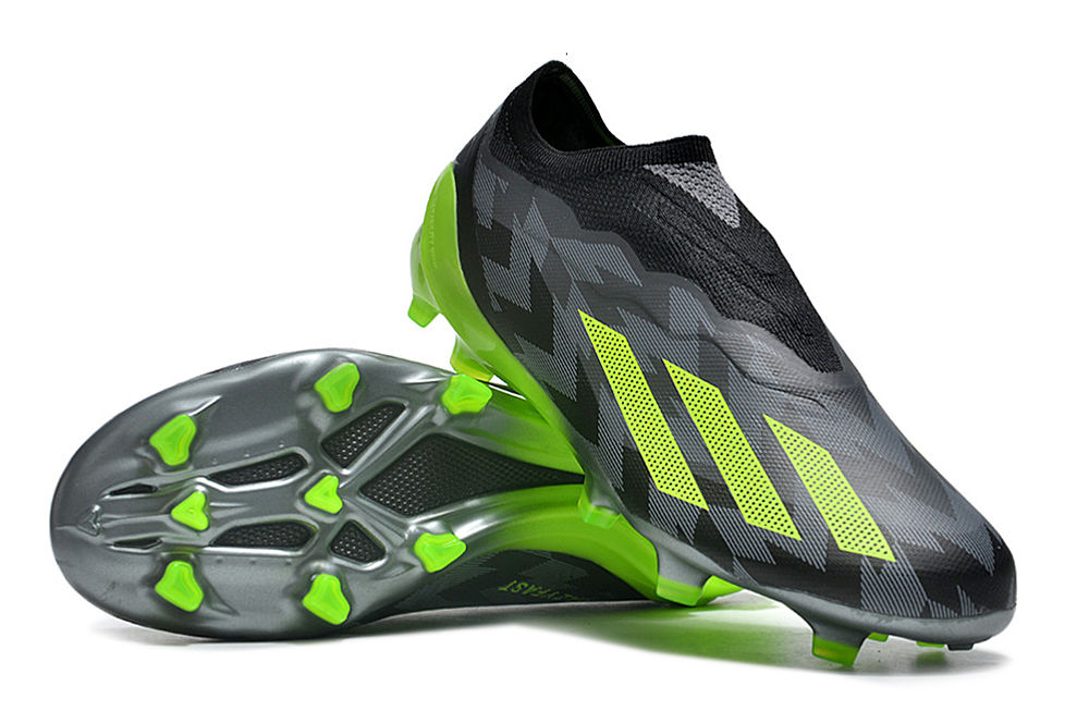 adidas X Crazyfast + “Crazycharged” FG Cleats - Core Black/Solar Yellow/Grey