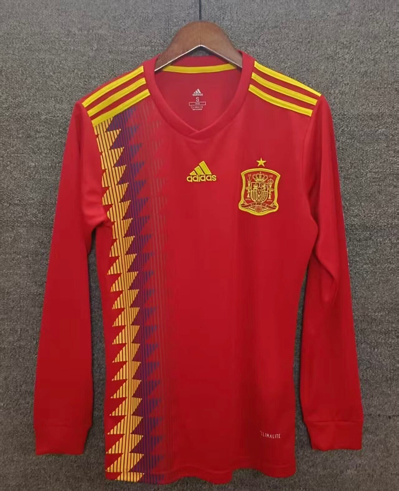Spain 2018 Retro Long Sleeve Home Kit