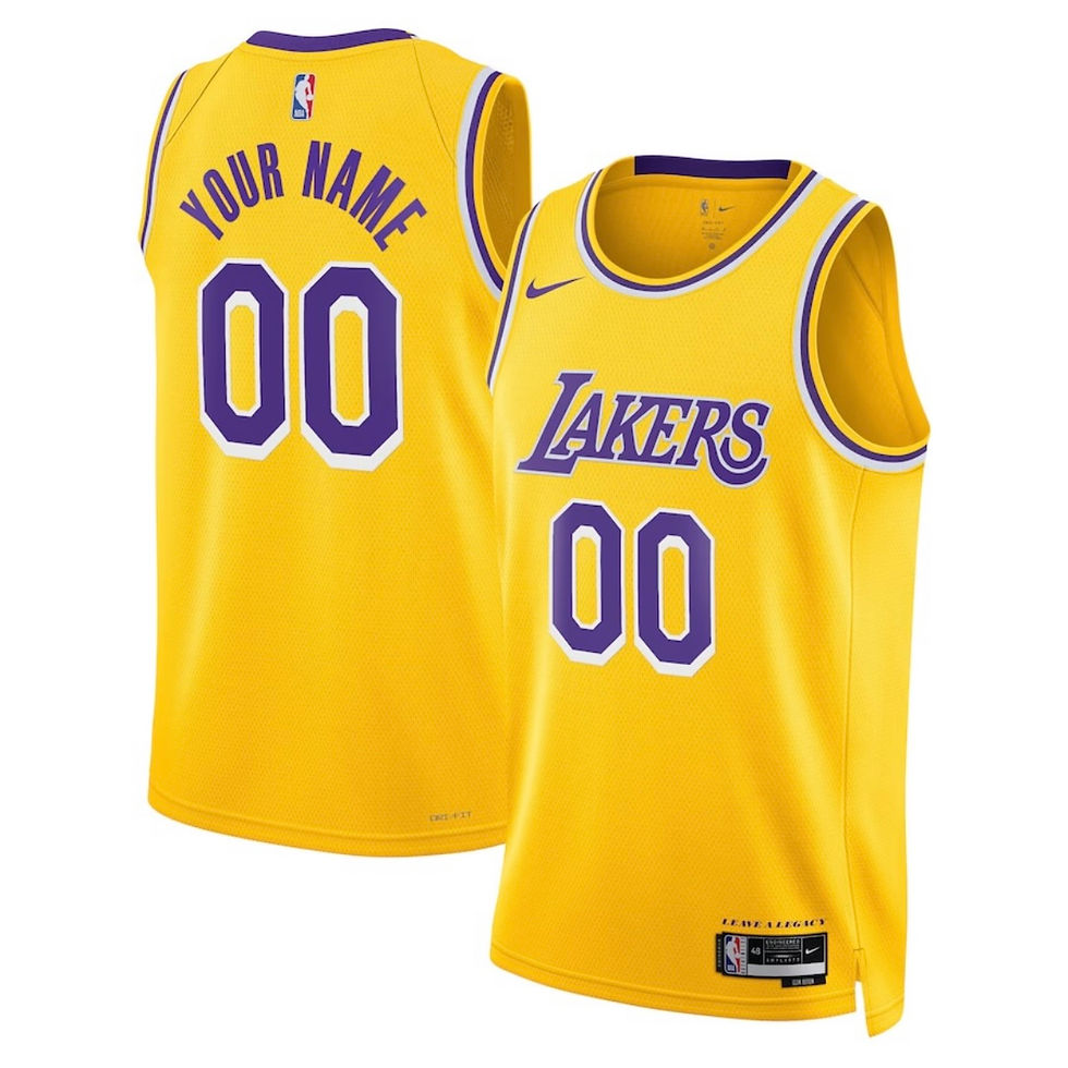 Los Angeles Lakers Nike Gold 22/23 Swingman Custom Jersey
