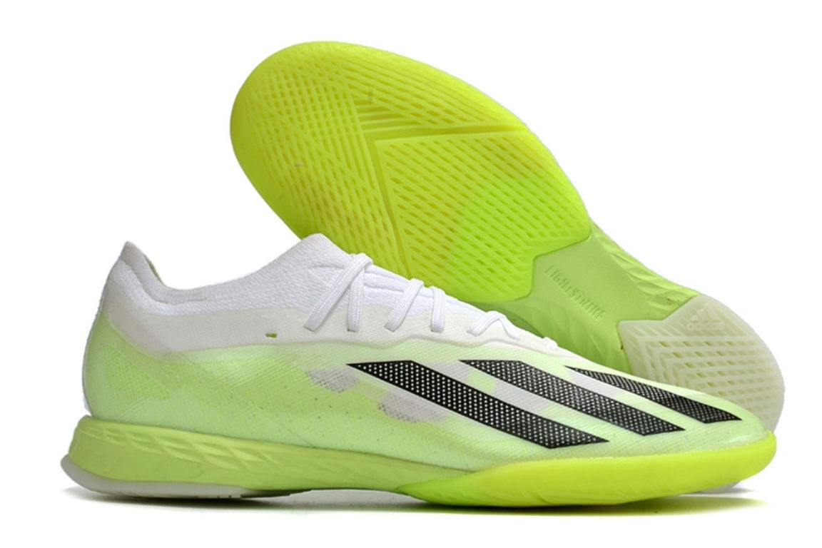 adidas X Crazyfast .1 “CrazyRush” IC Cleats - Footwear White/Lucid Lemon