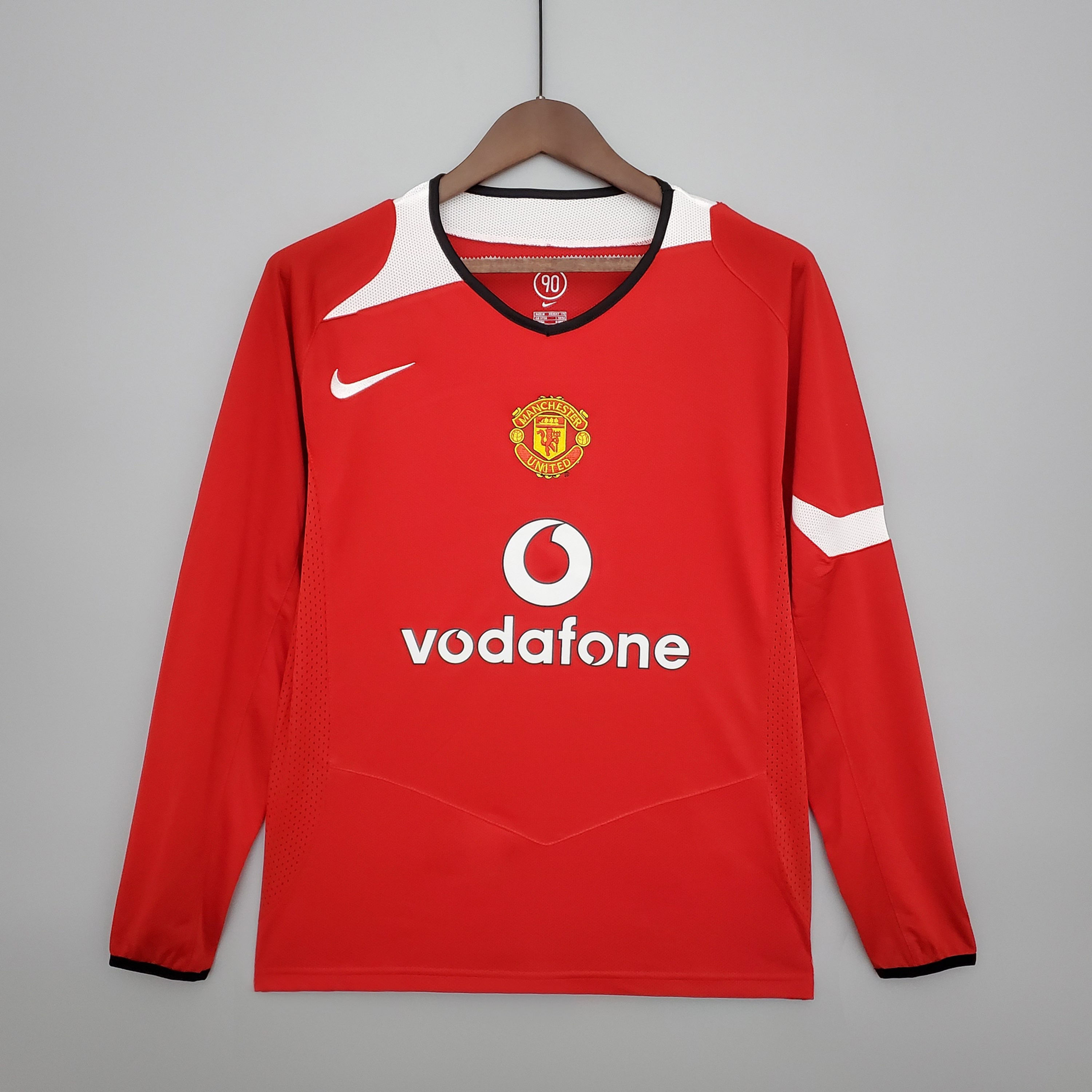 Manchester United 04/06 Retro Long Sleeve Home Kit