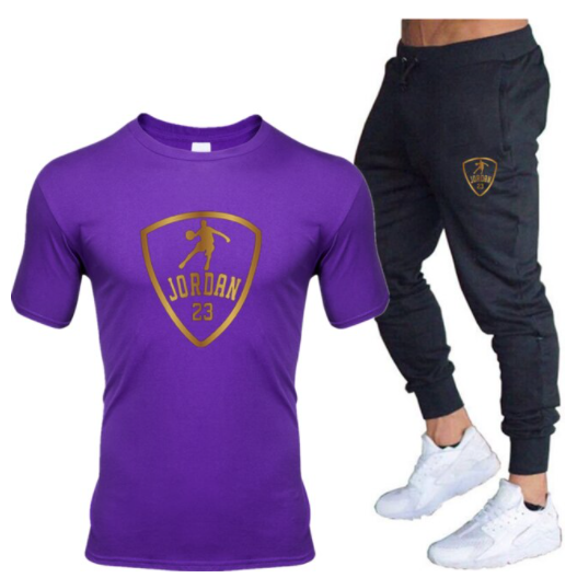 Thumbnail: Men's Sets T Shirts+pants Sets Casual Jordan Logo Design