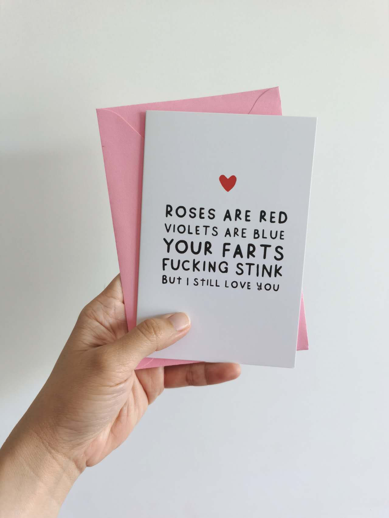 Roses are red, violets are blue card