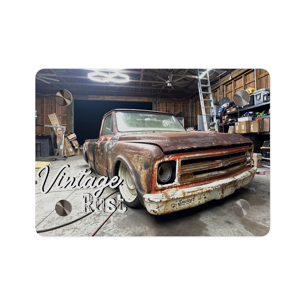 Thumbnail: Vintage Truck Wall Art Panel front view - Vintage Rust