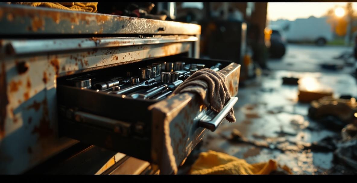 editorial scene: toolbox workbench — bagged OBS