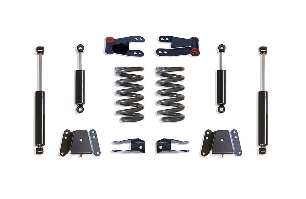 MaxTrac KH331124 1973-1987 C10 2/4 lowering kit components
