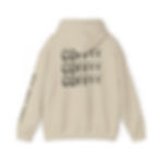 Vintage rust 'COFFEE COFFEE COFFEE' hoodie, back