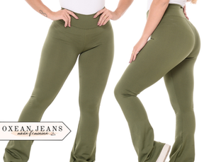 Calça legging flare peluciadaR$33,90