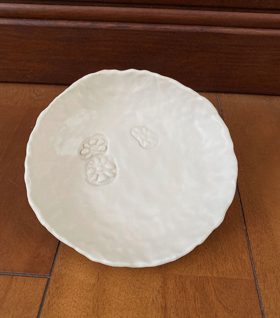 蓮根柄の中皿