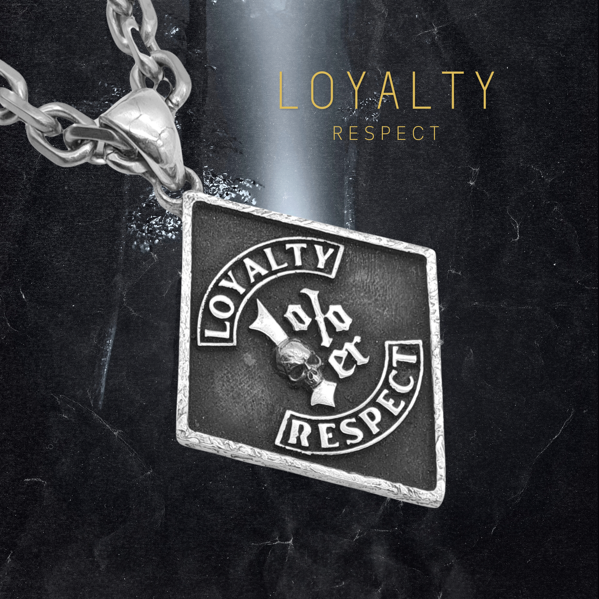 1%er Anhänger aus 925 Sterling Raute Silber One Percenter Lo