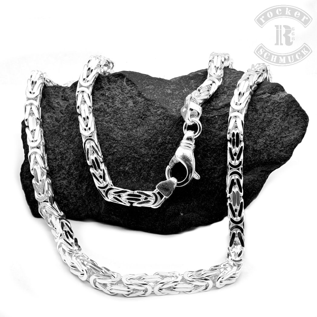 Königskette 925 Sterling Silber 6 mm