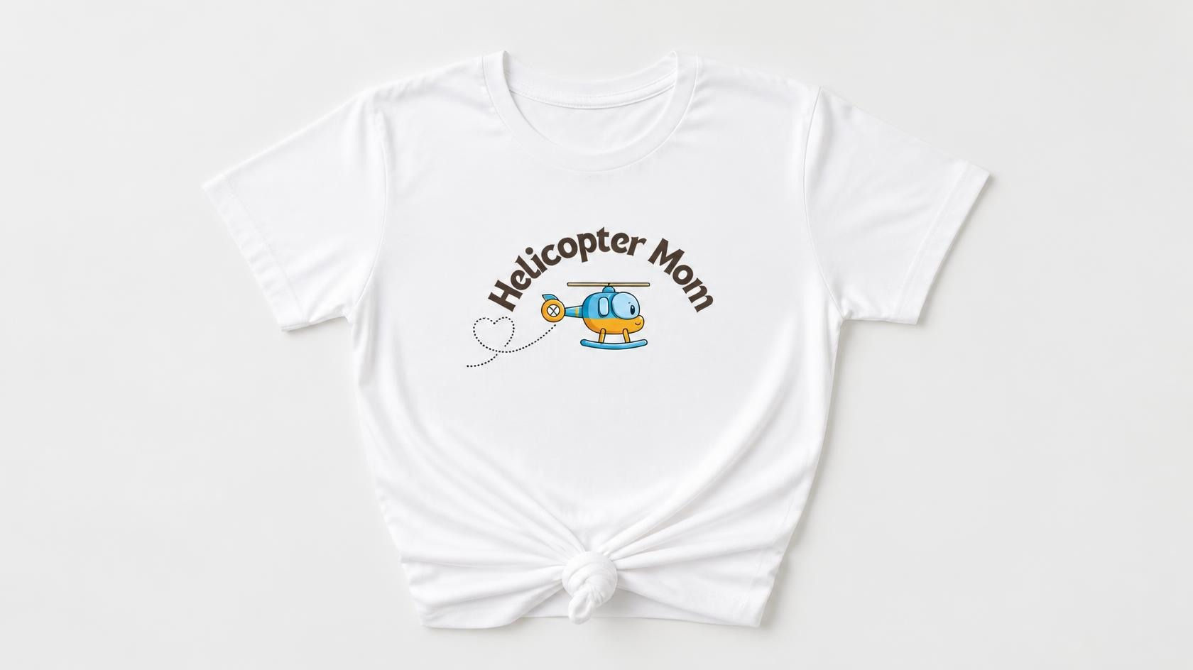 Helicopter Mom knotted-hem tee