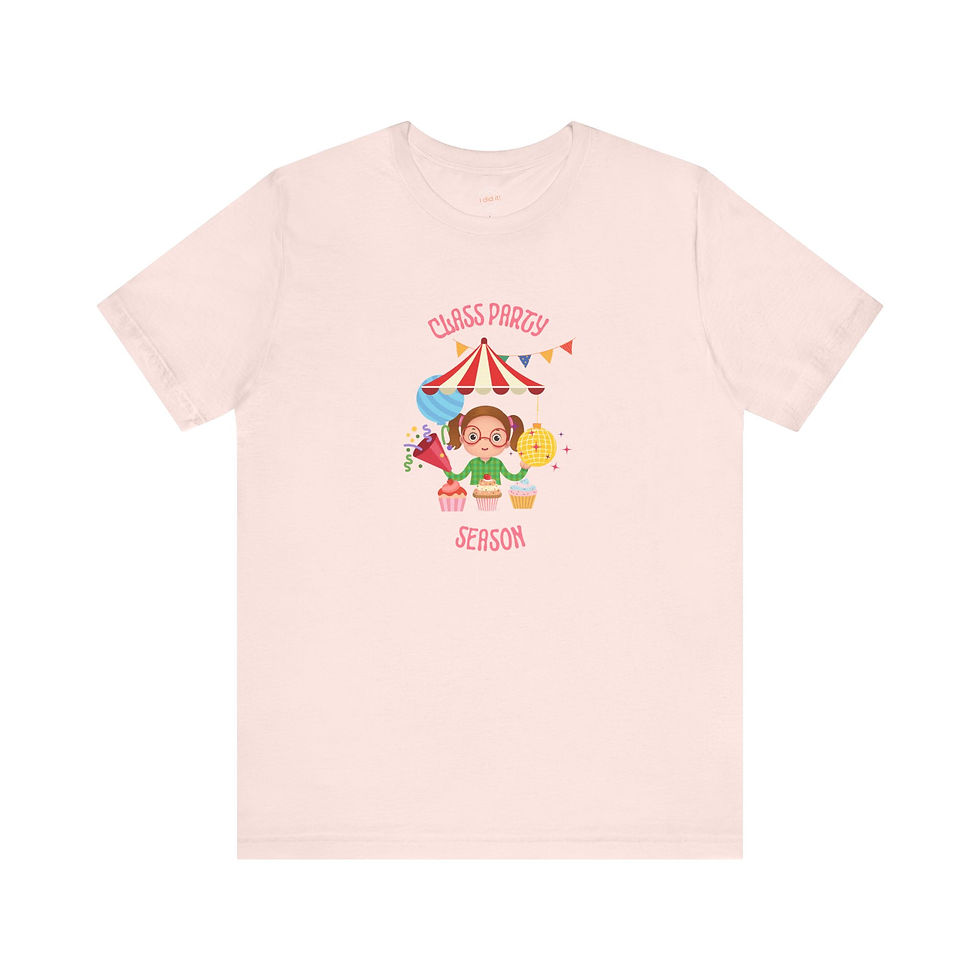 Thumbnail: Light Pink Adult "Class Party Season" T-Shirt. 