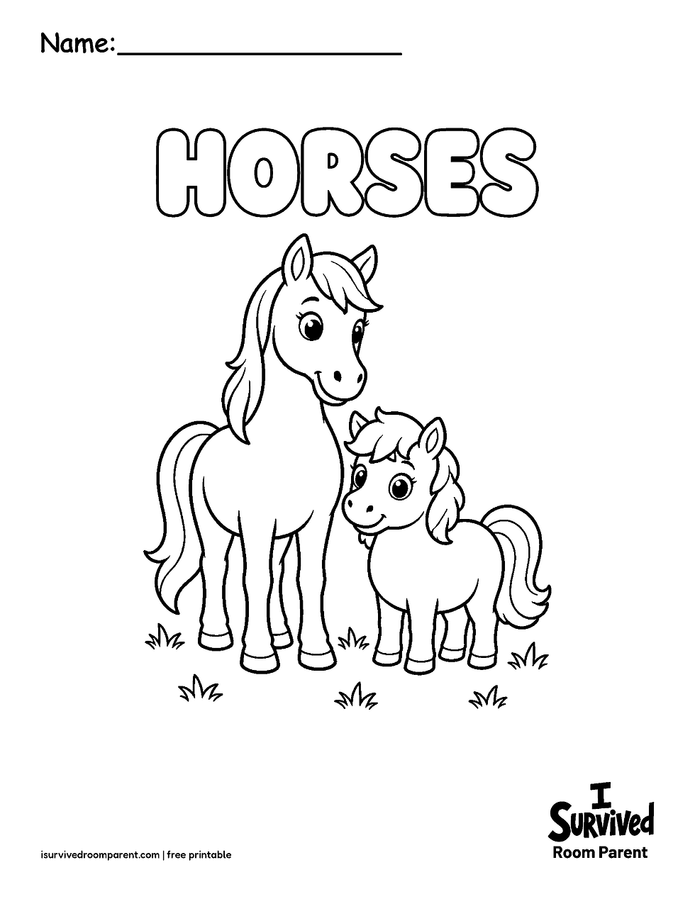 Horse coloring page 2
