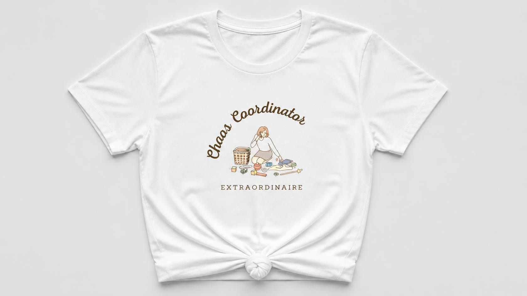 Chaos Coordinator Extraordinaire knotted-hem tee