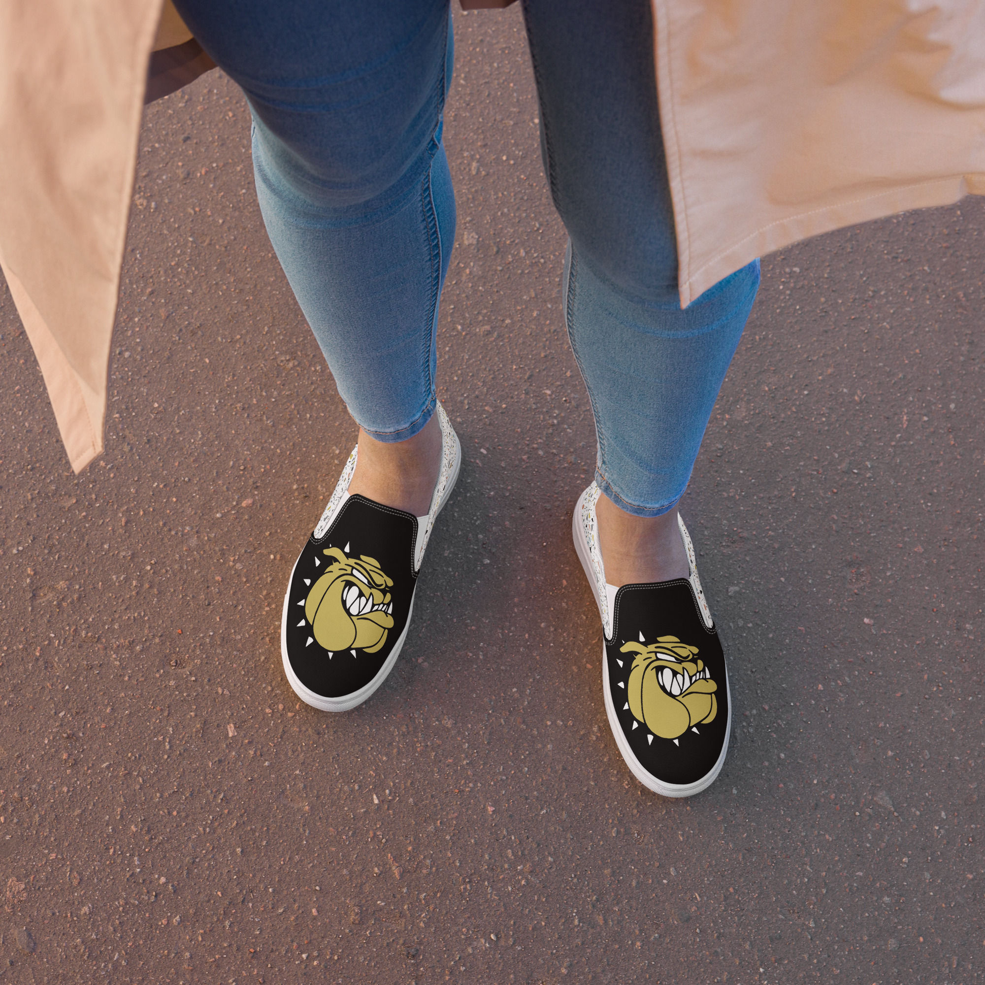 Women’s Palmer Bulldogs  Slip-On Canvas Shoes