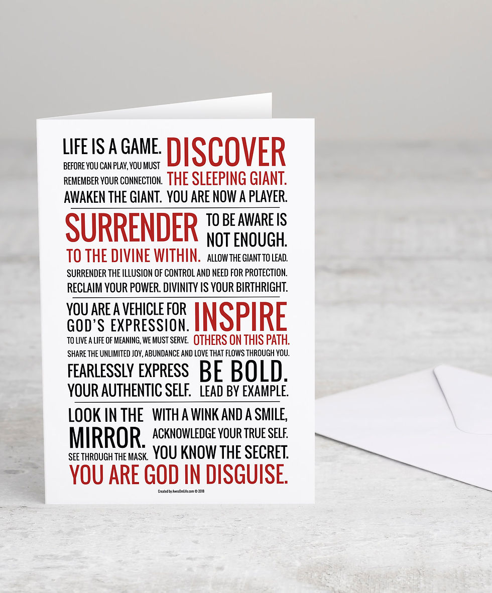 Thumbnail: AwesOm Life Folded Greeting Cards - 10 pack