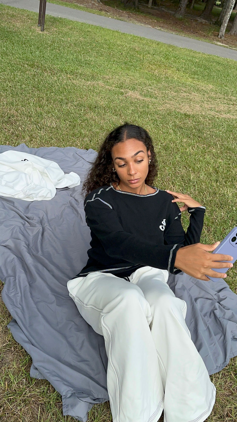 Monochrome Long Sleeve Tee x Phantom Stitch Pant
